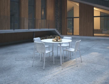 Roku Diningsetround White