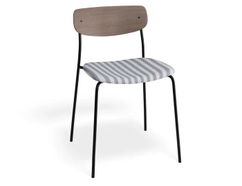 Rylie Chair Walnut Bluestripe