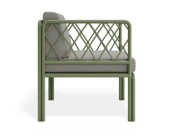 P 3v2 Seville Loungechair Greenframe Lightgreycushion