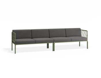 Sevillev2 4seater Greenframe Darkgreycushion