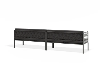 Sevillev2 4seater Charcoalframe Darkgreycushion