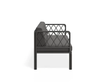 Sevillev2 2seater Charcoalframe Darkgreycushion