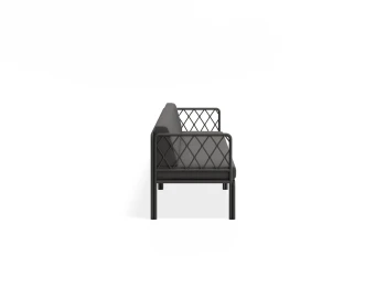 Sevillev2 4seater Charcoalframe Darkgreycushion