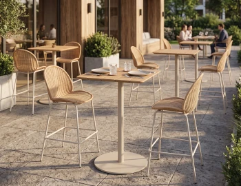 Bar Stool With Teak Table
