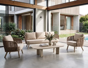 Rattan Sofa In Modern Home