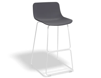 Umbria Stool 69cm Greyseat Whiteframe
