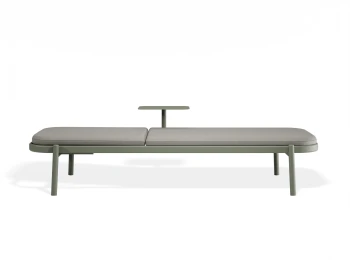 P 3b Verano Sunlounge Sidetable Greenframe Lightgreyfabric
