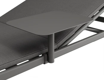 Verano Sunlounge Sidetable Charcoalframe Darkgreyfabric
