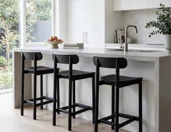 Counter Stool Black Wooden