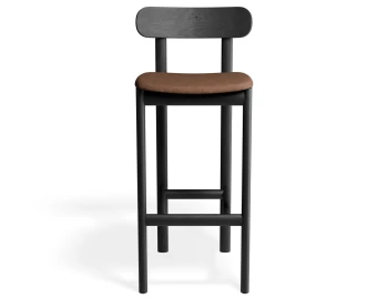 Zarav6 Barstool Black Printedsuede
