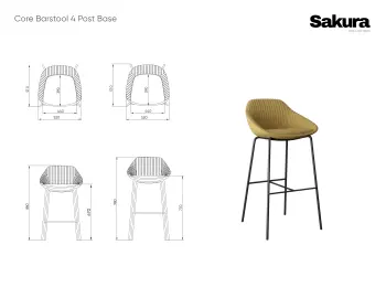 Sakura Core Barstool 4 Post Base Website