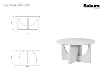 Sakura Collection Line Drawings Dive Coffee Table Round Website