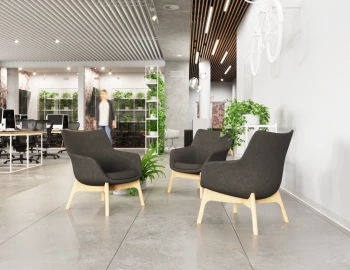 Flow Chair Charcoal Lifestyle