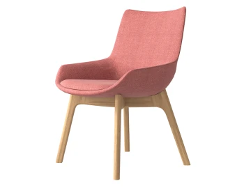 Flow Chair Low Woodbase Pink