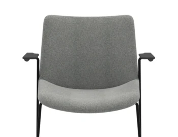 Flow Diining Chair Sled Base With Arms Zoom