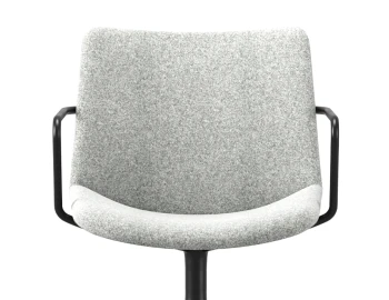 Grey Flow Chair Arms Swivel Castors