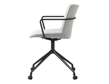 Grey Flow Chair Arms Swivel Castors