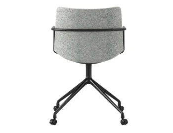 Grey Flow Chair Arms Swivel Castors