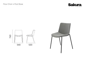 Sakura Collection Flow Chair 4 Post Base Website