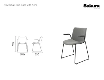 Sakura Collection Flow Chair Sled Base With Arms Website
