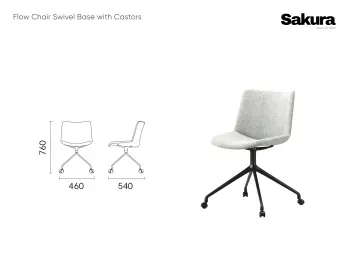 Sakura Collection Flow Chair Swivel With Castors Base Website