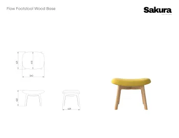 Sakura Collection Flow Footstool Wood Base Website