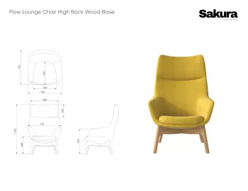 Sakura Collection Flow Lounge Chair High Back Wood Base Website