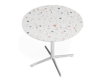 Place Cafetable 800dia Terrazzo Chrome