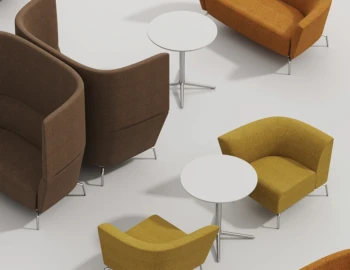 Place Cafe Table White 70cmdia