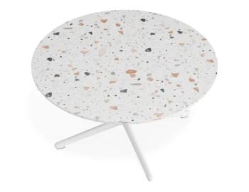 Place Coffeetable 800dia Terrazzo White