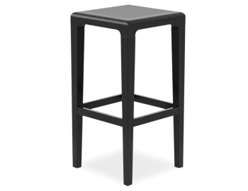 Wood Black Stool