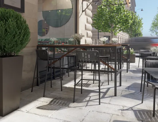 Cape High Bar Table Charcoal