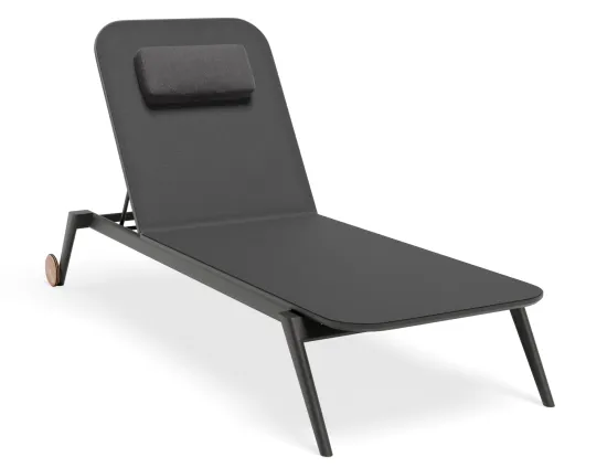 Amalfi Sunlounge Headrest Charcoal Charcoal Magnetic