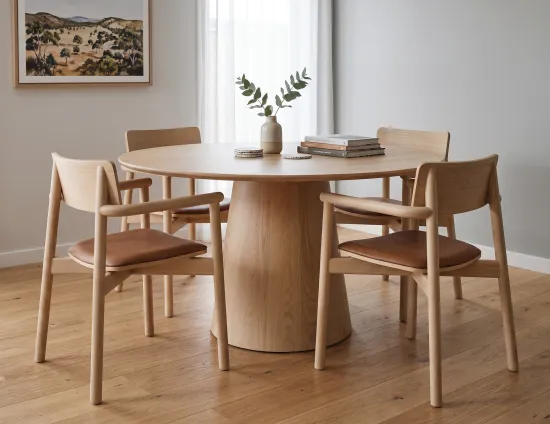 Andi Armchair Wood Tan Seat