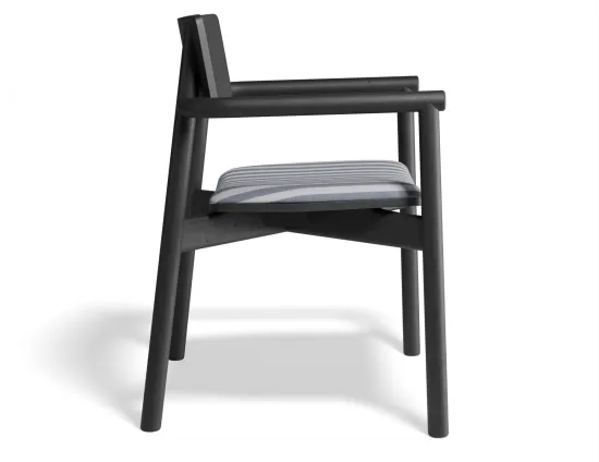Andi Armchair Pad Ashblack Bluestripe