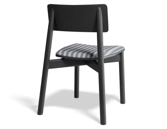 Andi Diningchair Pad Ashblack Bluestripe