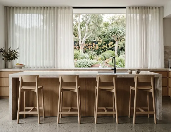 Andi Bar Stools Natural Modern Kitchen Bench