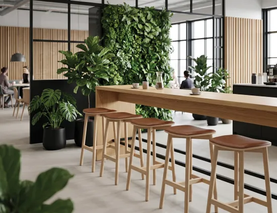 Andi Tan Leather Bar Stool In Office