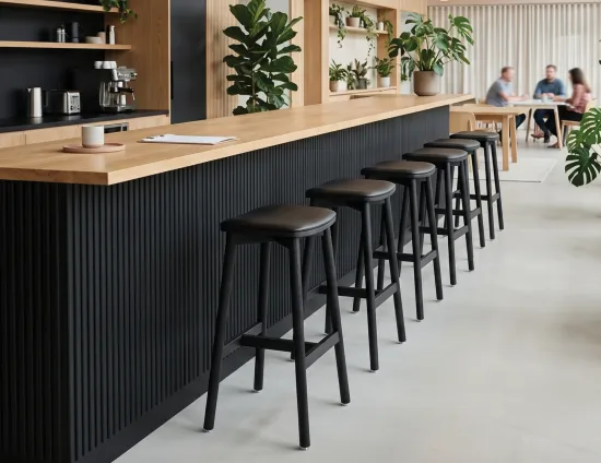 Modern Black Stool Workplace