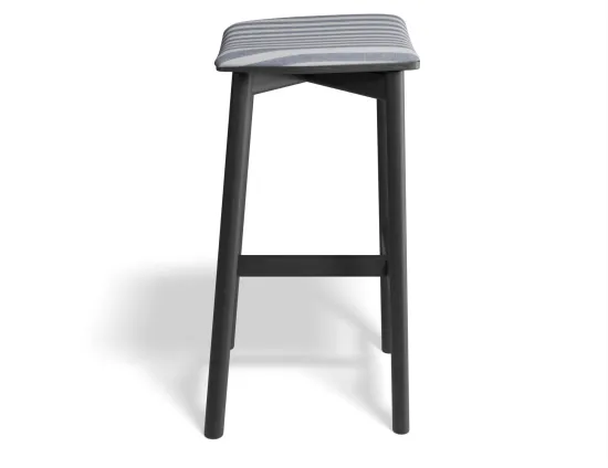 Andi Backlessbarstool Pad Ashblack Bluestripe