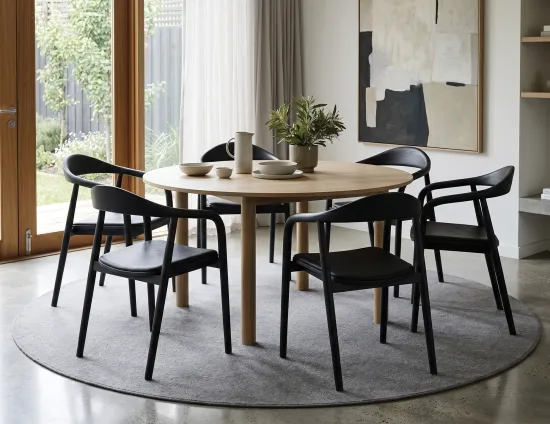 Black Upholstered Arm Chair