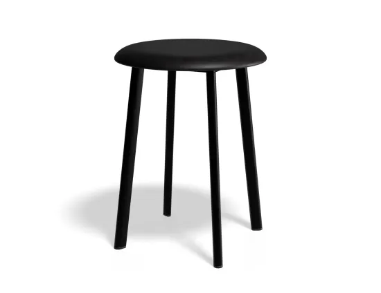 Atlas Lowstool Blackframe PU Black