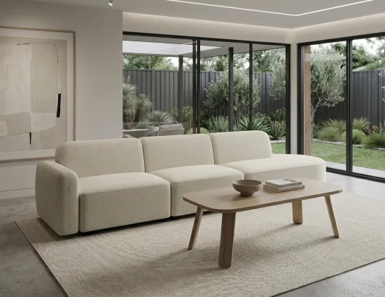 Modern Sofa With Coffee Table