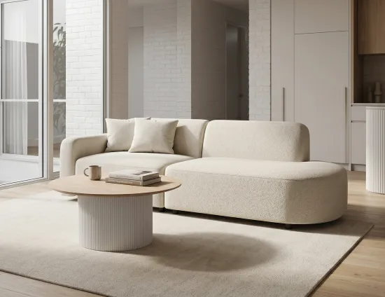 Open End Boucle Sofa