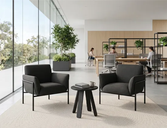 Charlie Lounge Chair Dark Grey Lifestyle