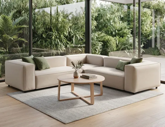 Layer Coffee Table Modern Home And Fabric Sofa
