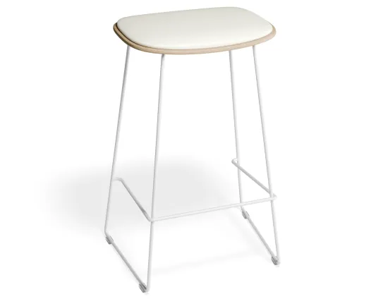 Elvav2 Kitchenstool Padded Ash White Whitepu