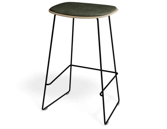 Elvav2 Kitchenstool Padded Ash Black Greenpu