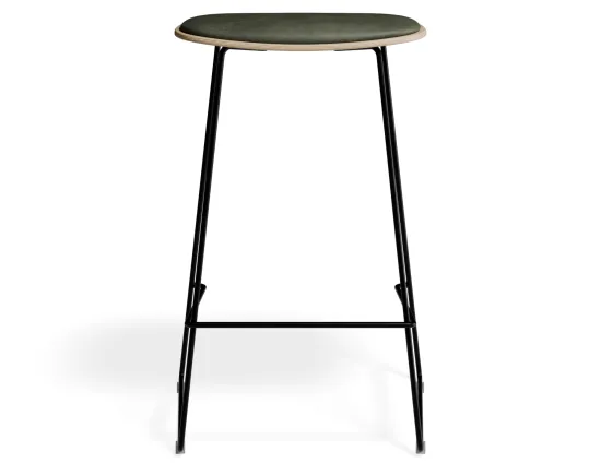 Elvav2 Kitchenstool Padded Ash Black Greenpu