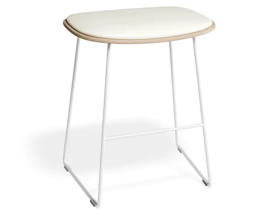 Elva Lowstool Padded Ash White Whitepu
